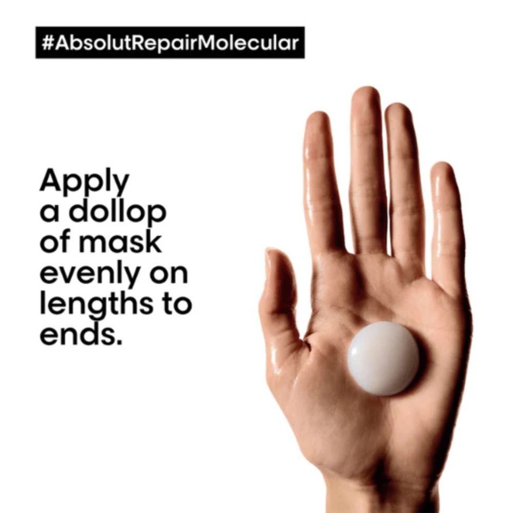 L'Oreal Professionnel Absolut Repair Molecular Professional Concentrated Rinse-off Mask For Damaged Hair Types 250ml - Image 4