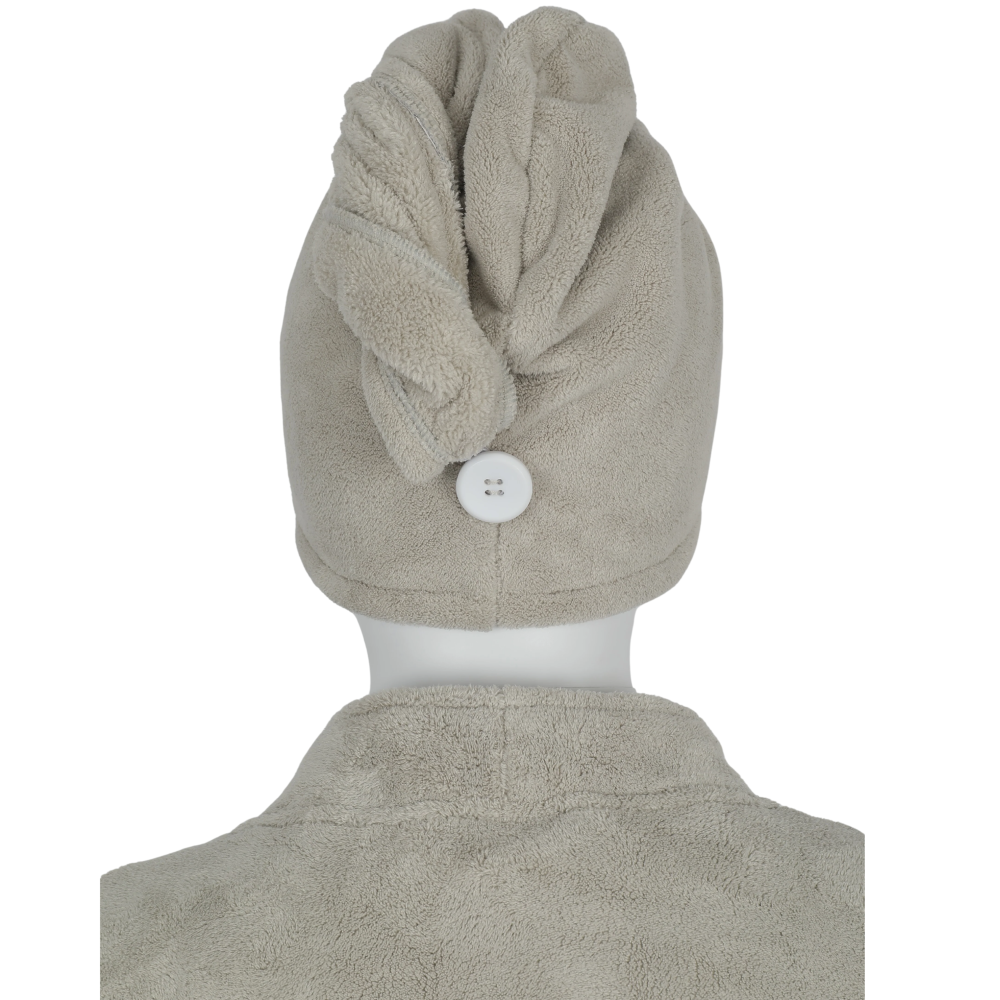 Light Grey Hair Towel - منشفة شعر رمادية فاتحة