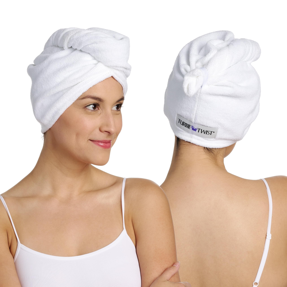 White Hair Towel - منشفة شعر بيضاء - Image 2