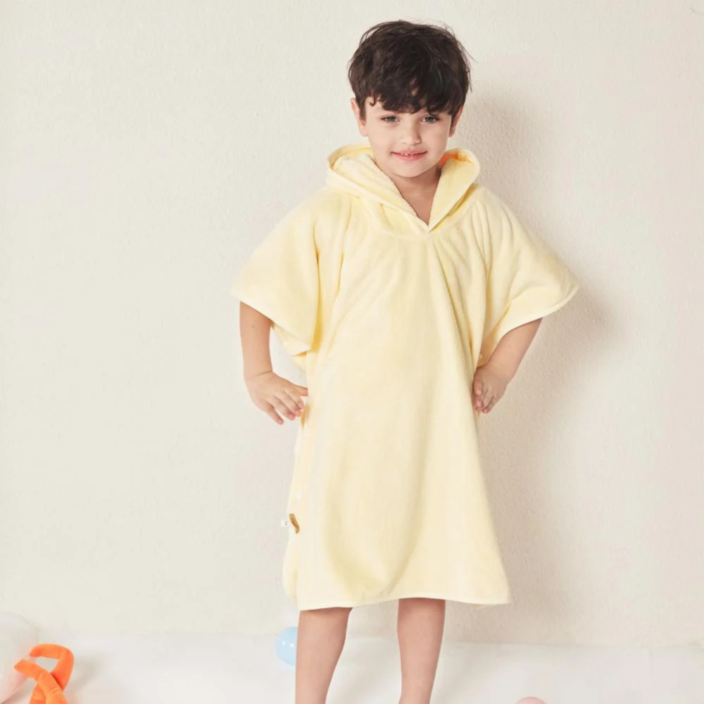 4-11 Year Kids Oatmeal Cappa - كابا حمام بلون الشوفان للأطفال من ٤ إلى ١١ سنة - Image 2