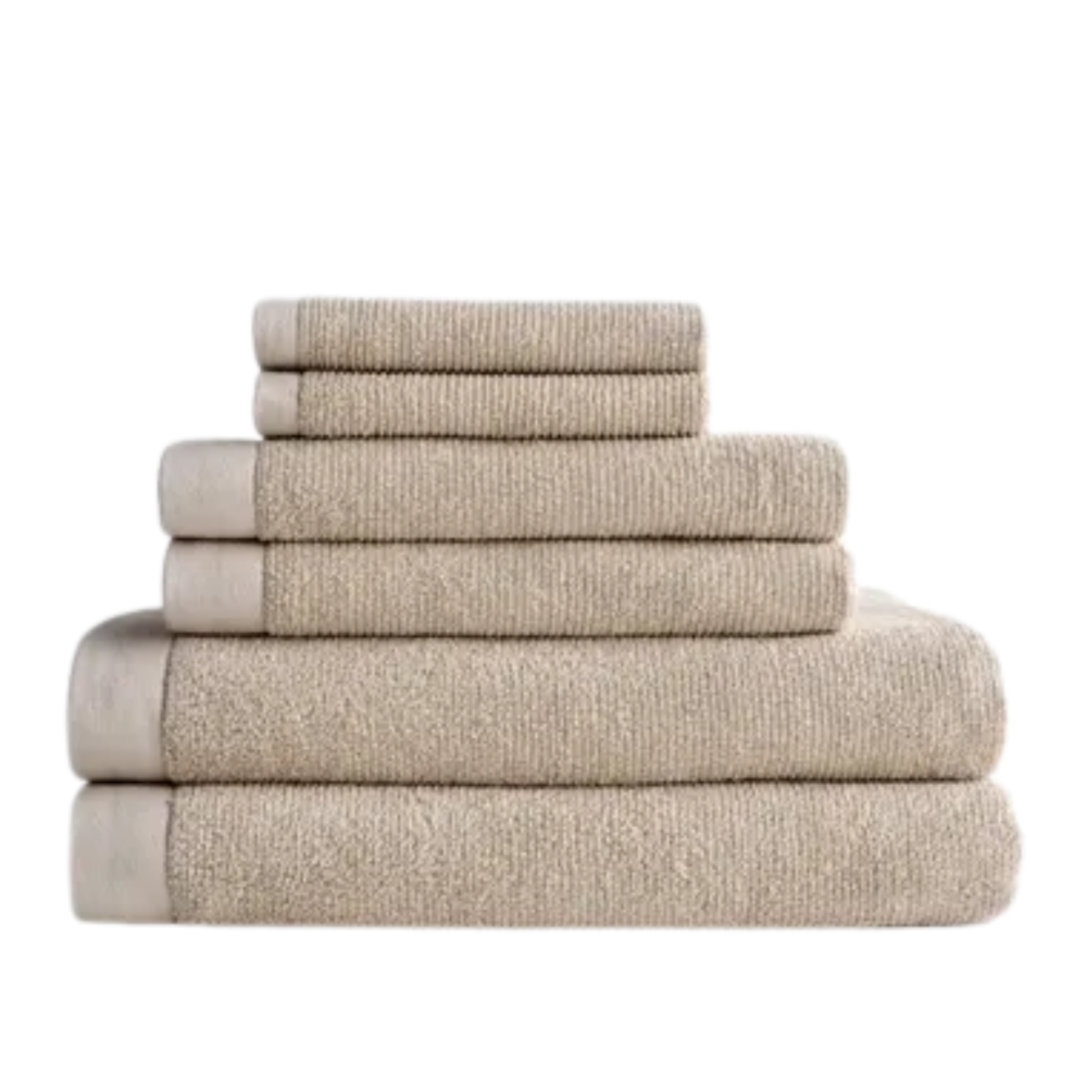 Oatmeal Medium & Large Bath Towel - منشفة حمام بيج متوسطة وكبيرة الحجم - Image 2