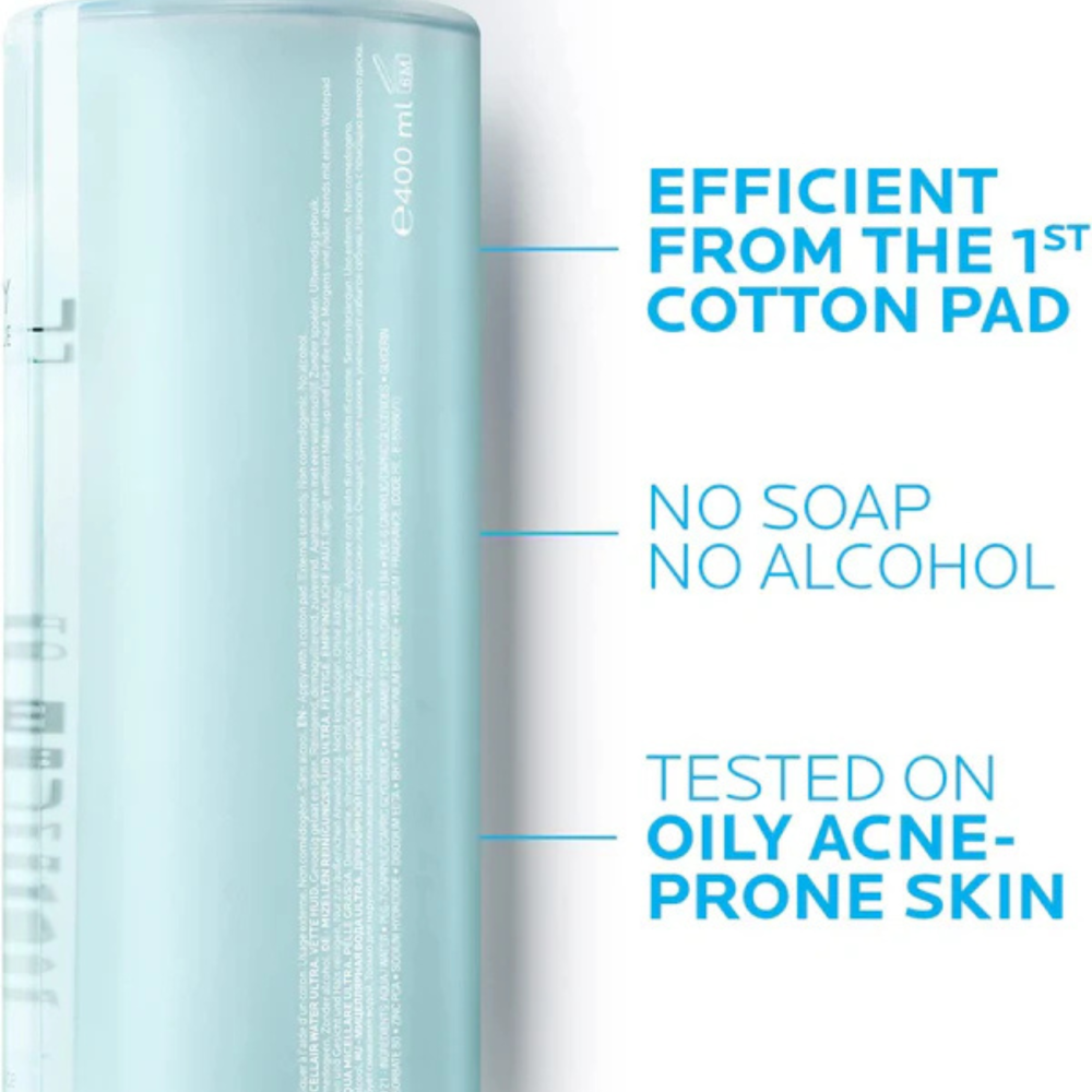 La Roche-Posay Effaclar Micellar Water Ultra for for cleansing and removing makeup  400ml - Image 3